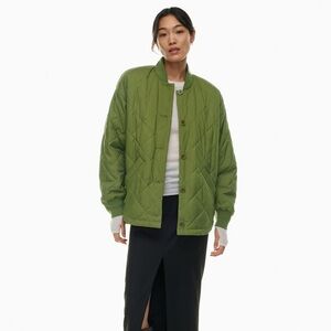 Aritzia Wilfred New Pavant Quilted Jacket Grotto Green size Medium